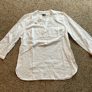 NWT Talbots white blouse size 8